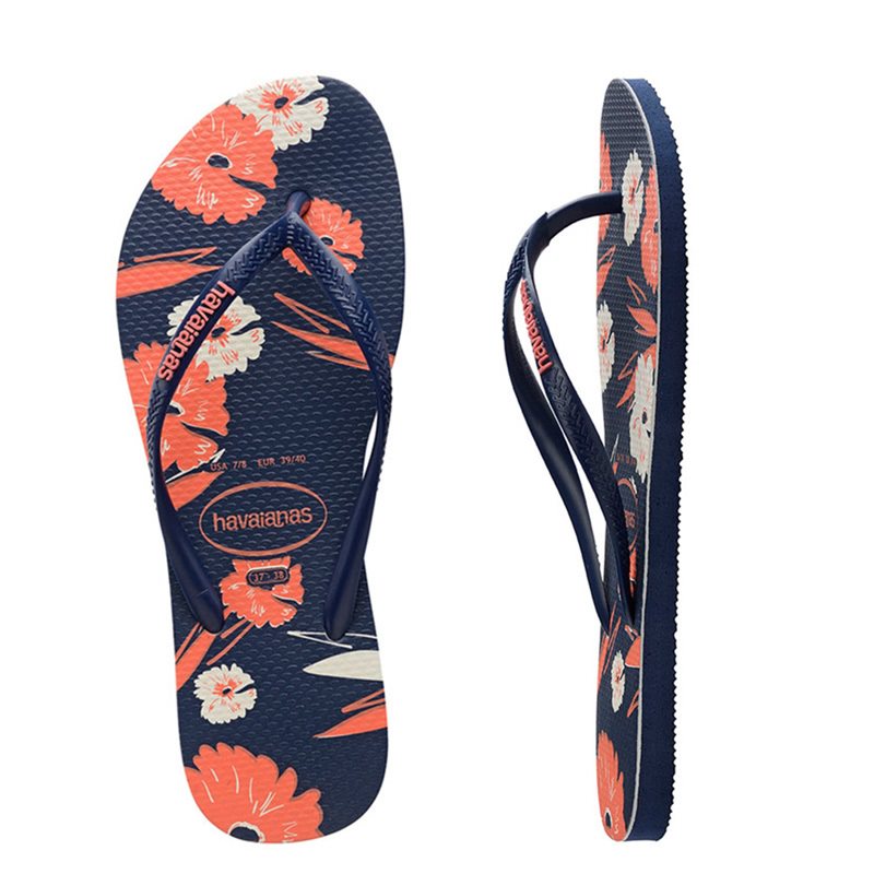 HAVAIANAS SLIM FLORAL NAVY - Main Image