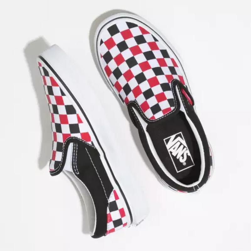 Classic Slip Toddler Red Checkered Vans VANS CHECKERBOARD CLASSIC